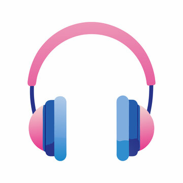 recommend clip art: Pink headphones stock illustration