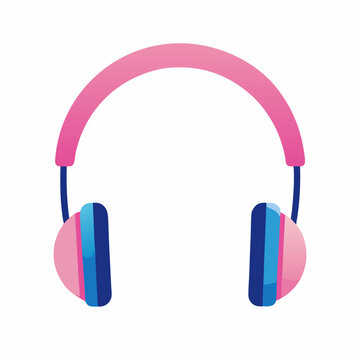 recommend clip art: Pink headphones stock illustration