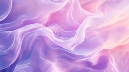 Fototapeta premium Soft, flowing waves of pastel colors create serene and calming atmosphere. gentle blend of purple and pink evokes sense of tranquility and beauty. 