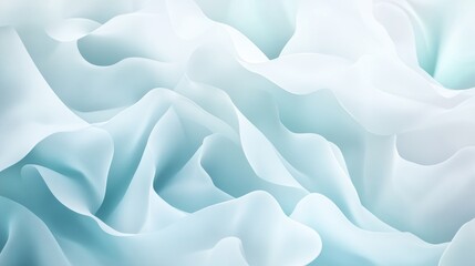 Obraz premium Soft, ethereal shapes representing calm and joy, arranged in a harmonious abstract pattern on a pure white background