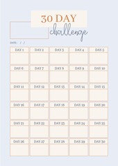 30 DAY CHALLENGE A4 SIZE