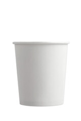 disposable paper cup with lid, template, isolated