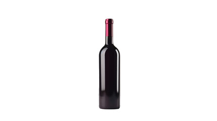 red wine bottle isolated on transparent background