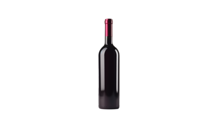 red wine bottle isolated on transparent background