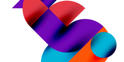 Shadow effect shiny circles and round triangles geometric modern art. Vector Illustration For Wallpaper, Banner, Background, Card, Book Illustration, landing page