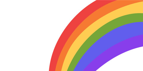 LGBT Pride Month background with rainbow shape Vector illustration.