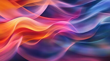 Obraz premium Abstract background with layered, intersecting color waves creating harmonic interference patterns with a sense of depth and movement.
