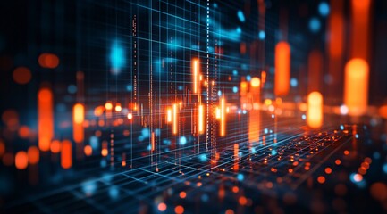 Obraz premium Stock chart data analytics