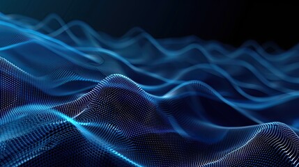 Fototapeta premium abstract wave blue hexagonal shape background
