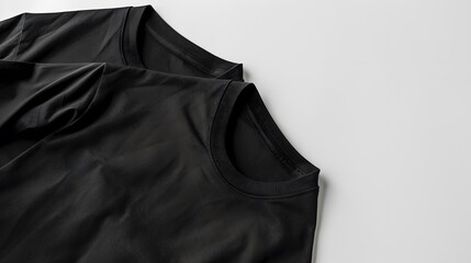 Black t-shirts with copy space. 