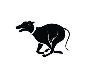 black dog logo design vector