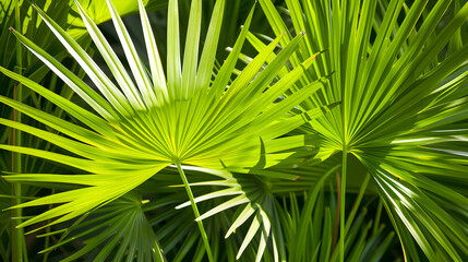 close up palm tree leaf background