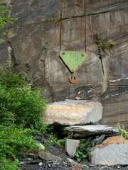 Marble Quarry Crane Hook and Blocks