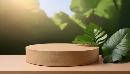 A podium made from recycled materials such as cardboard, or repurposed wood, emphasizing sustainability ,perfect for eco-friendly presentations, green conferences, or environmental awards