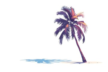 palm tree isolated on white