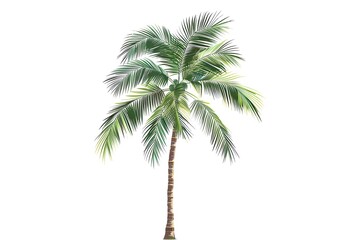 palm tree isolated on white