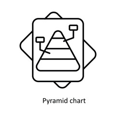 Pyramid chart vector outline Icon Design illustration. Smart Home and Technology Symbol on White background EPS 10 File