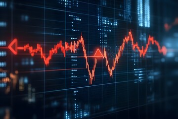 Red and blue medical background with heartbeat monitor and pulse graph