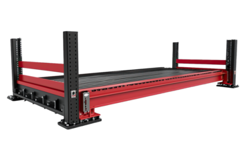 Heavy-duty industrial platform designed for efficient material handling and storage solutions in warehouses and workshops.