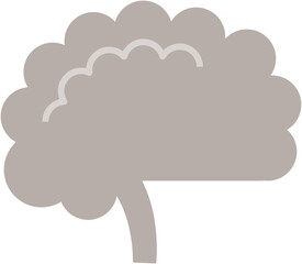 Illustration of a stylized human brain in pink tones, symbolizing intellect and mental health.