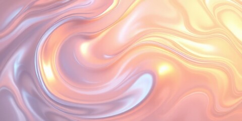 Obraz premium Iridescent Liquid Swirls in Calming Hues