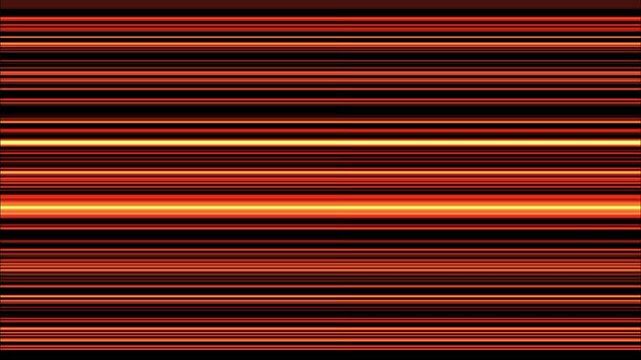 Digital loop technology multicolored gold light horizontal stripes lines wave animation.