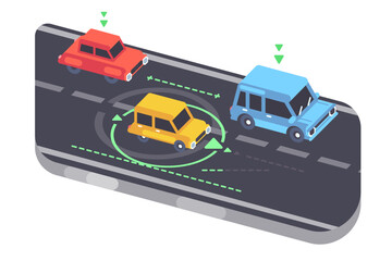 Naklejka premium Autonomous Vehicle Navigation