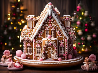 Naklejka premium Lovely christmas gingerbread cookies.