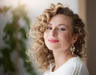 Naklejka premium Loki kręcone włosy