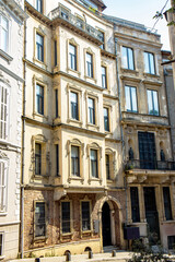 historical street and apartments in the taksim town, istanbul