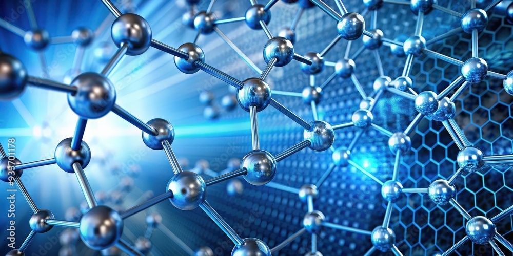 Poster abstract of a scientific graph or nano structure background, scientific, graph, nano, structure, abs