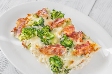 Creamy broccoli and bacon