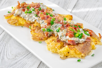 Crispy smashed potatoes
