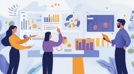 Fototapeta premium Harnessing the power of business analytics: How can organizations use data-driven insights to drive strategic decisions