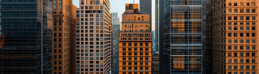 Fototapeta premium Residential skyscrapers, urban real estate returns, 3D illustration