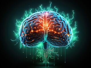 Fototapeta premium Brain for mental health care medical technology.