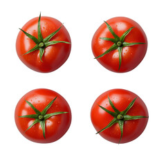 Freshly Harvested Tomatoes Showcased on a Plain White background transparent png  for a Minimalist,Culinary-Focused Aesthetic