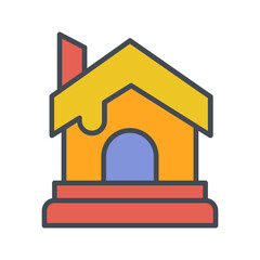 Fototapeta premium Snowhouse Vector Icon