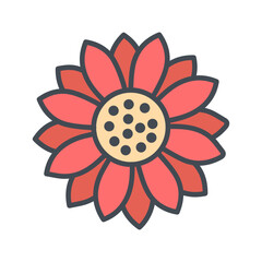 Sunflower Vector Icon