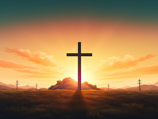 Jesus christ carrying cross good friday wishes background