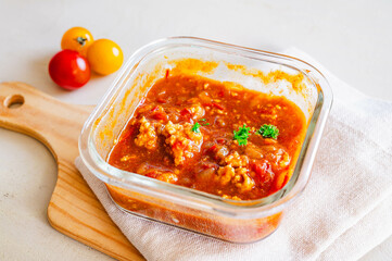 レンジで無水カレー作り　出来上がり