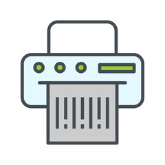 Barcode Printing Vector Icon