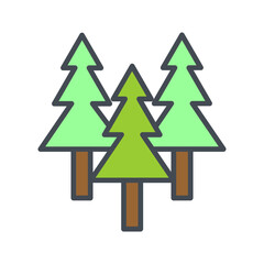 Evergreen Tree Vector Icon