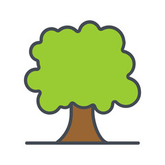 Deciduous Tree Vector Icon