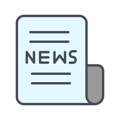 Newspaper Front Page Vector Icon