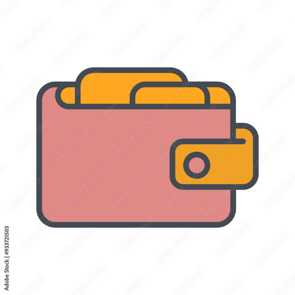 Poster wallet vector icon