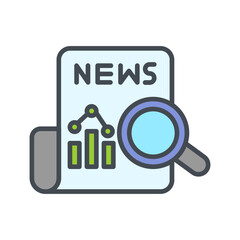 News Analysis Vector Icon