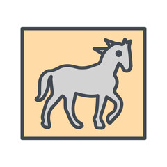 Pin the Tail Game Vector Icon