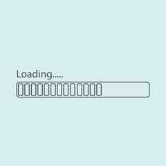 loading icon vector. Bar progres for web design. interface app.