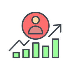 Career Growth Vector Icon